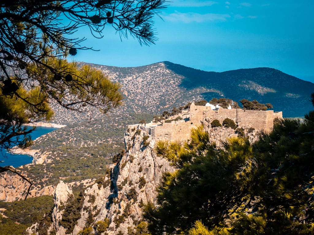 Monolithos Rhodes Castle on the hill
