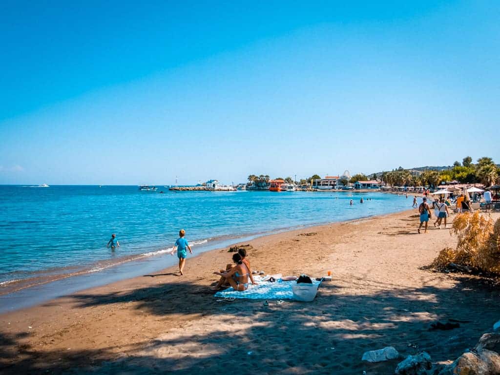 Faliraki-strandens södra del