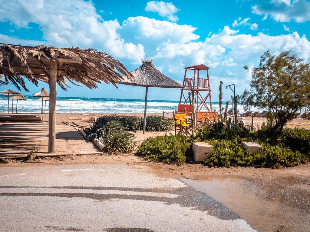 Heraklion Kreta Ammoudara Beach Kreta i november