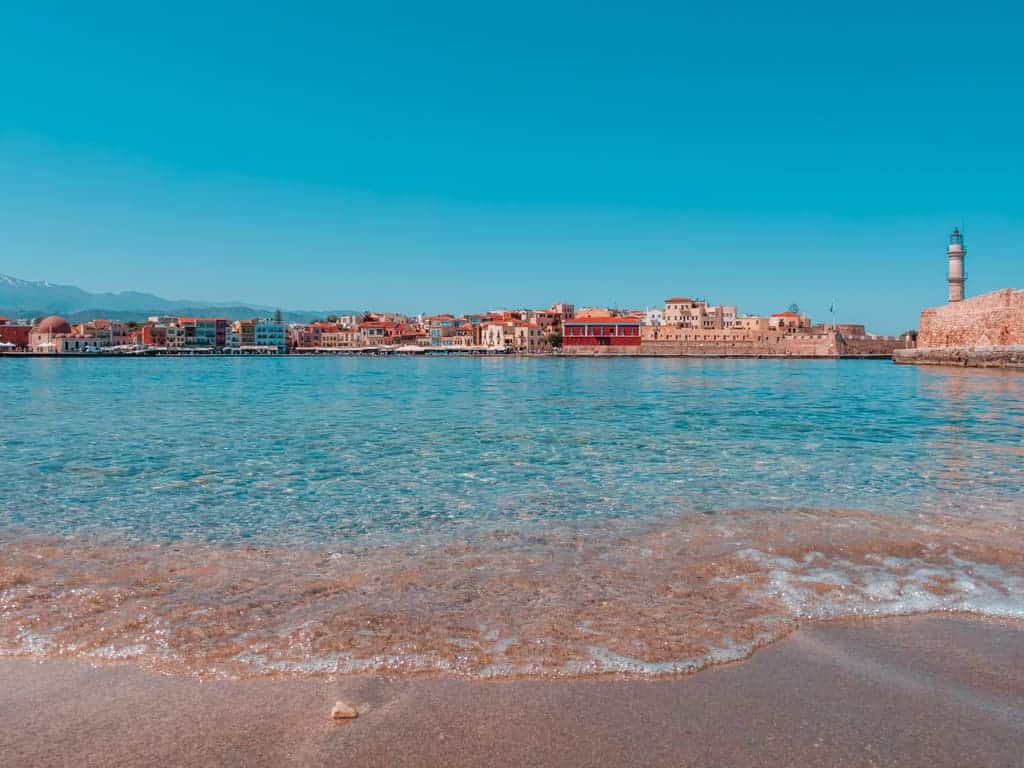 Chania Kreta Havengebied strand en lichthuis