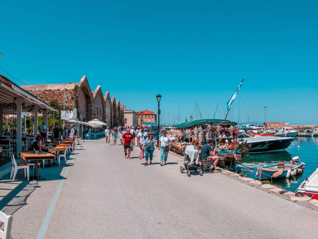 De haven van de oude stad Chania