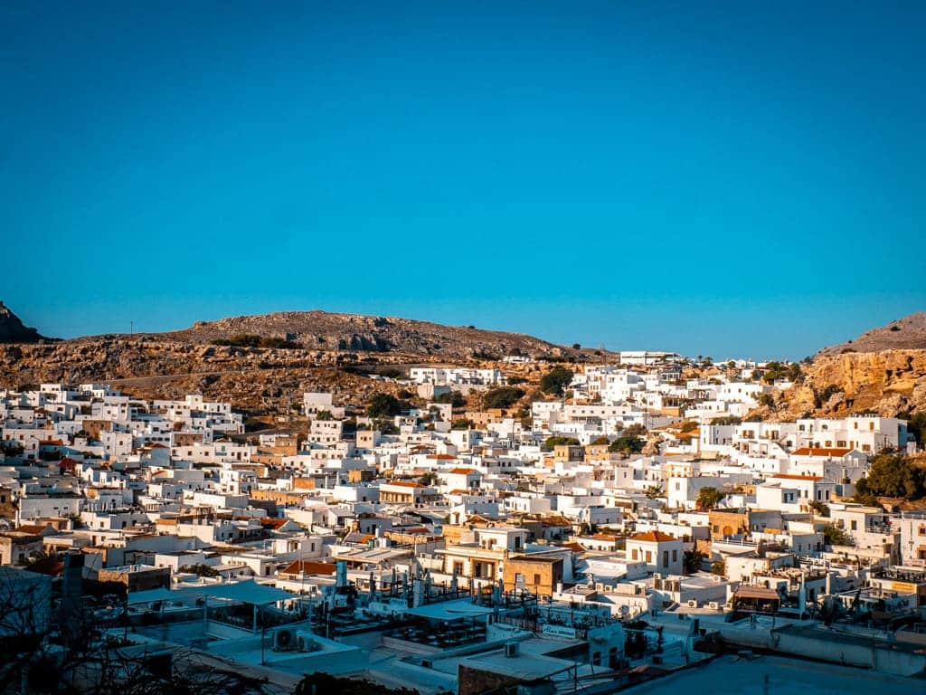 Lindos Rhodes white village