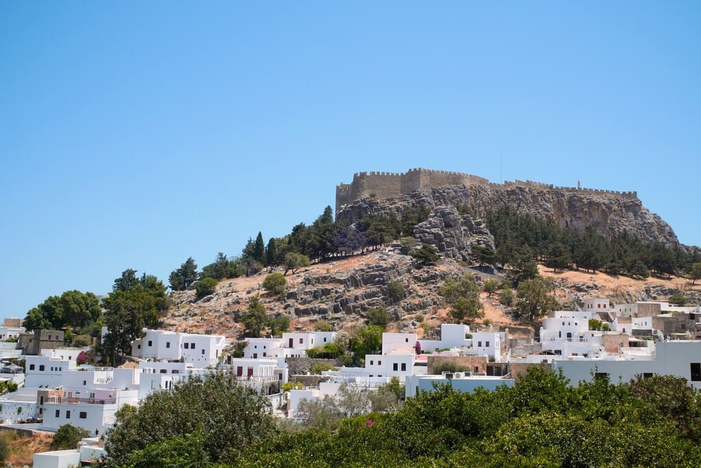 Rhodes_Acropolis of Lindos - ancient archaeological site located in the village of Lindos on Rhodes Island, Greece