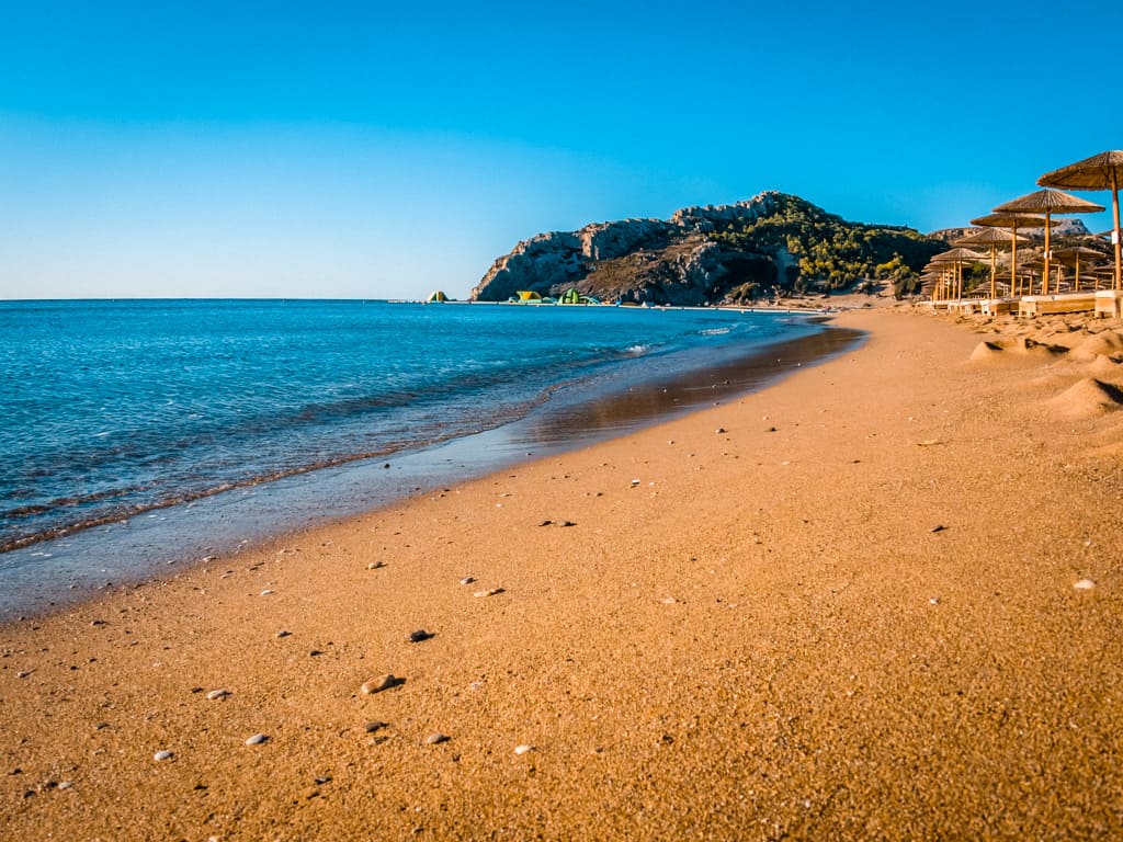 Tsambika Beach Rhodes golden sand