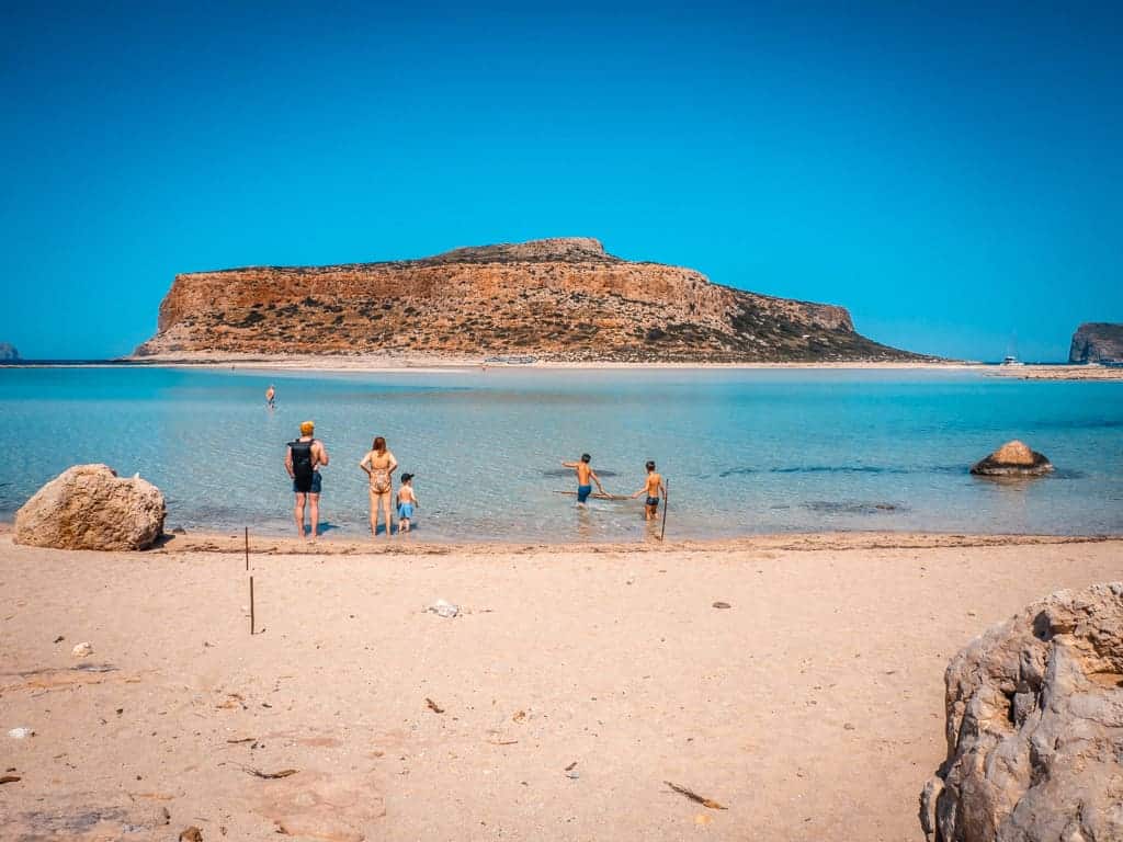 Laguna de Balos en Creta con niños