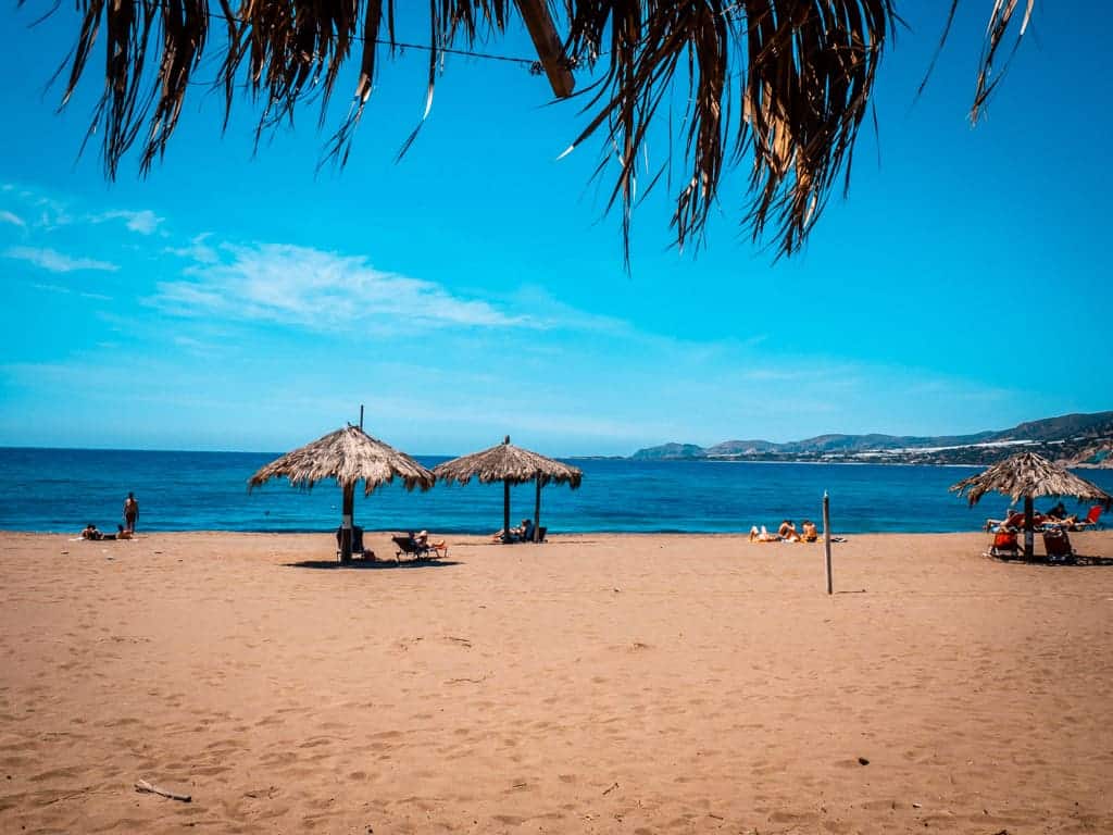 Vacaciones en la playa de Paleochora con niños