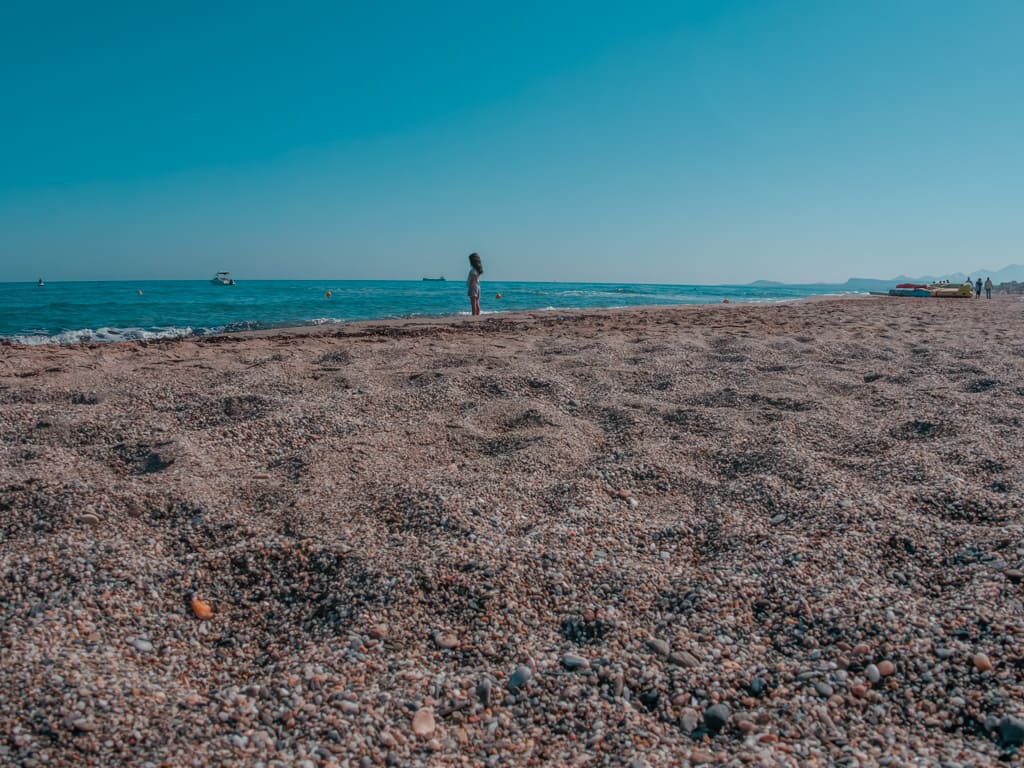 Playa de Rethymno Creta con niños