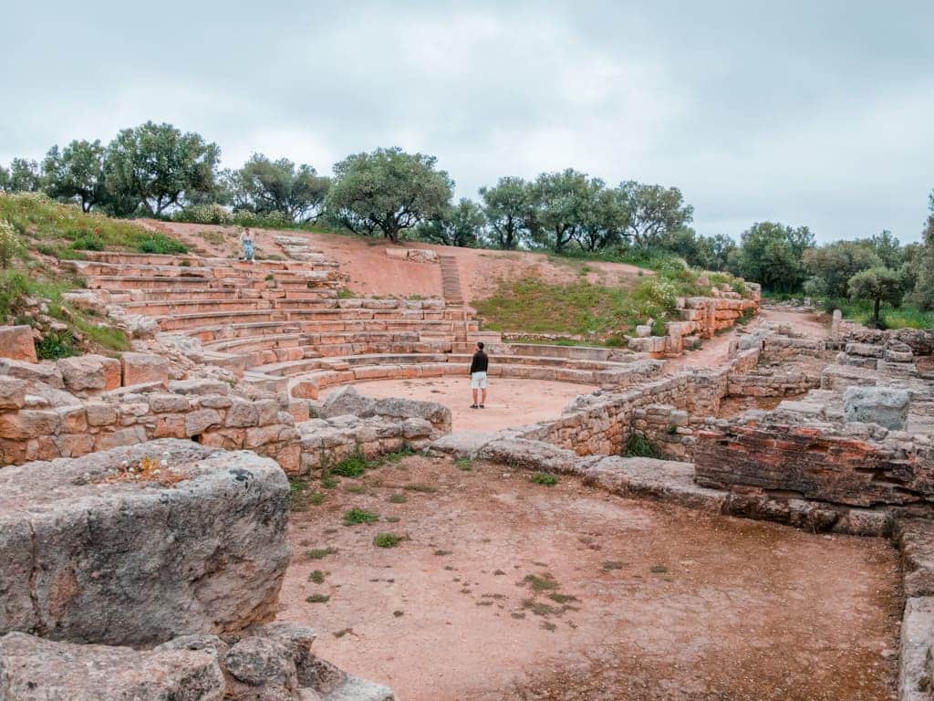 Anfiteatro de Aptera Ruinas Sitio Arqueológico cerca de Chania Creta Grecia