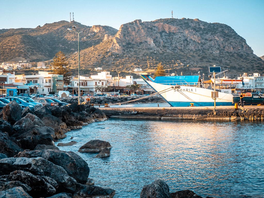 Excursión en barco a Elafonisi desde el puerto de Paleochora