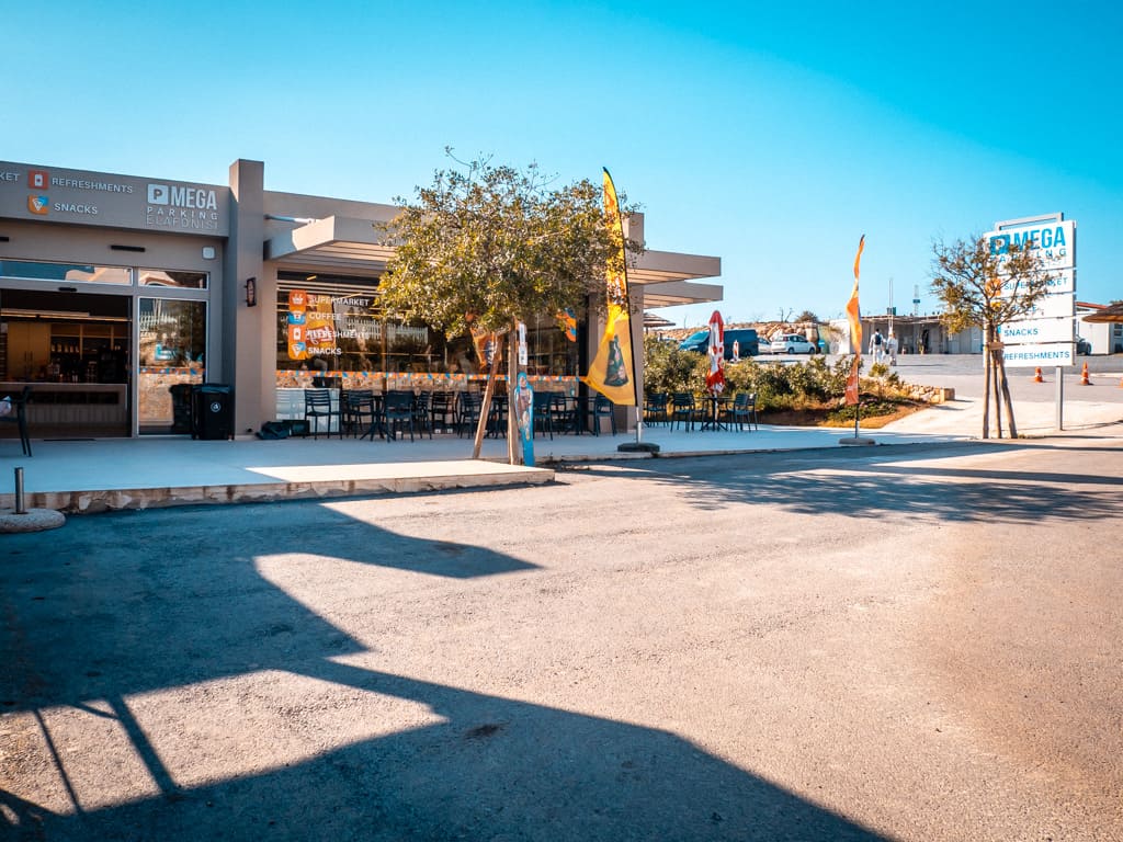 Supermercado de la playa de Elafonisi