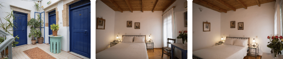 Chambres de l'hôtel Nostos Chania