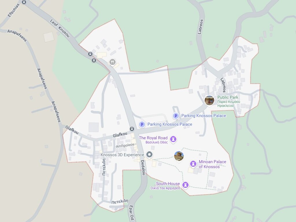 Mapa del Palacio de Cnosos