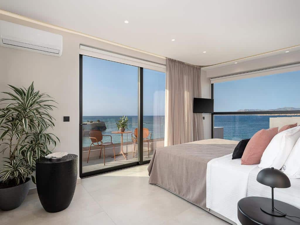Theta Boutique Hotel Chania chambre avec vue sur la mer