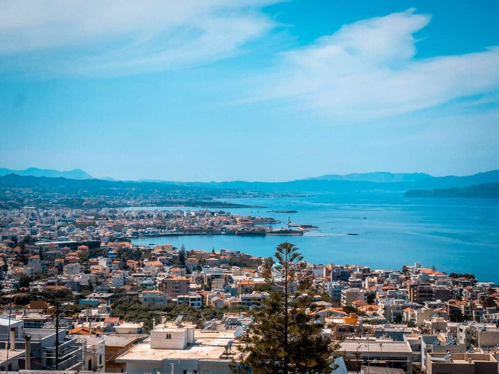 Chania Kreta luchtfoto van de oude stad