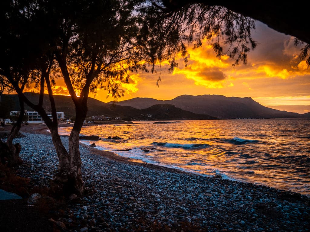Kissamos Strand Kreta Zonsondergang