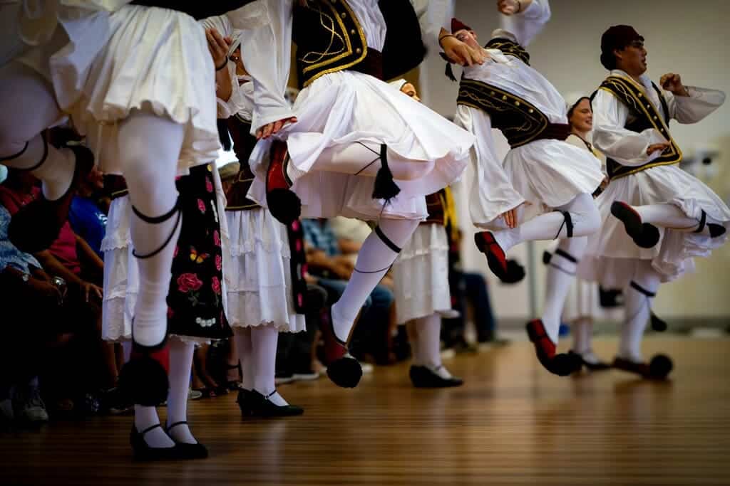 Greek festival dance on Crete