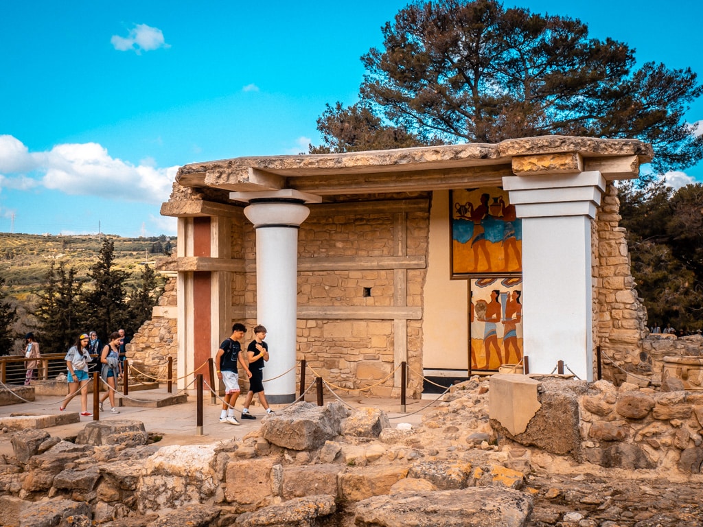 Bezoek aan het Knossos Paleis op Kreta Road Trip Reisroute