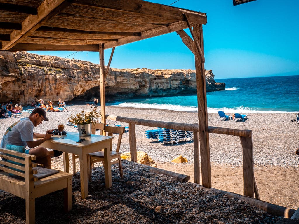 Plage de Spilies Rethymno Crète