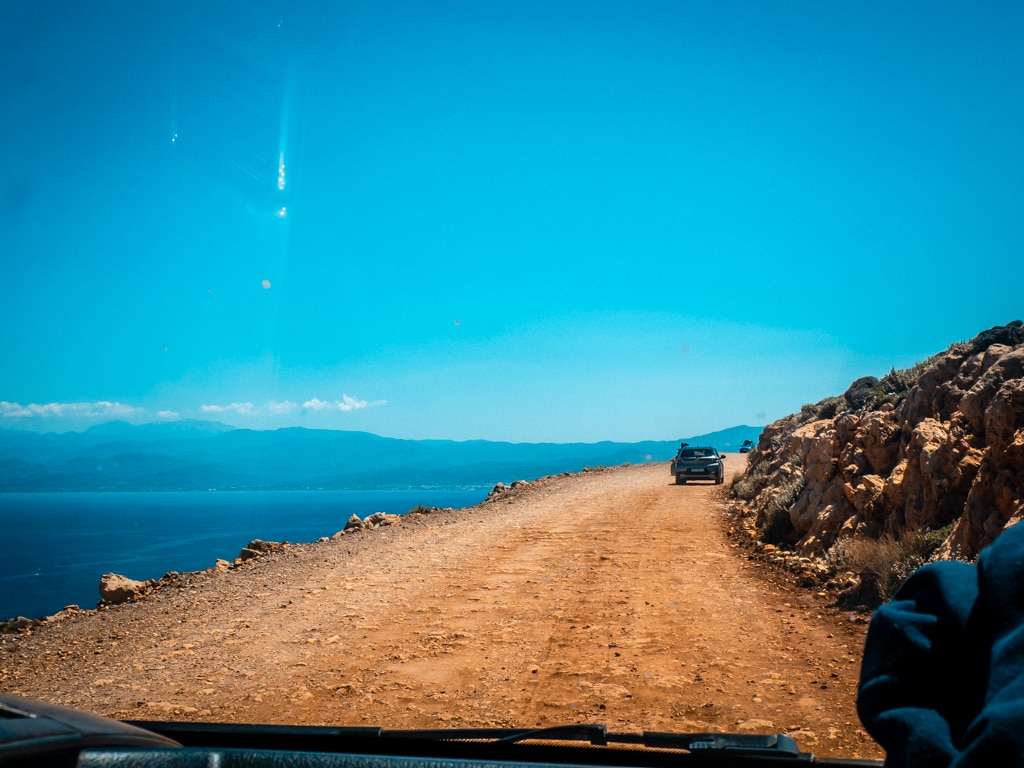 Road to Balos Beach Crete