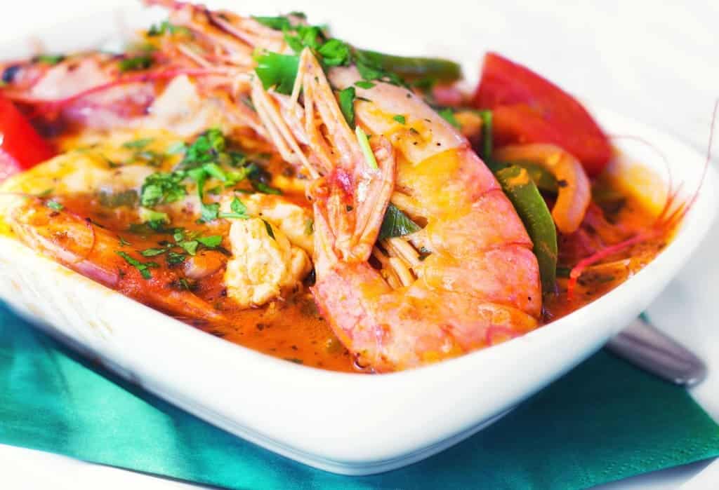 Saganaki de crevettes Plat crétois