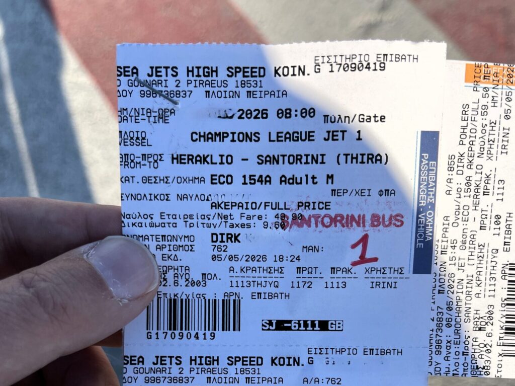 Billetes Ferry Heraklion Santorini